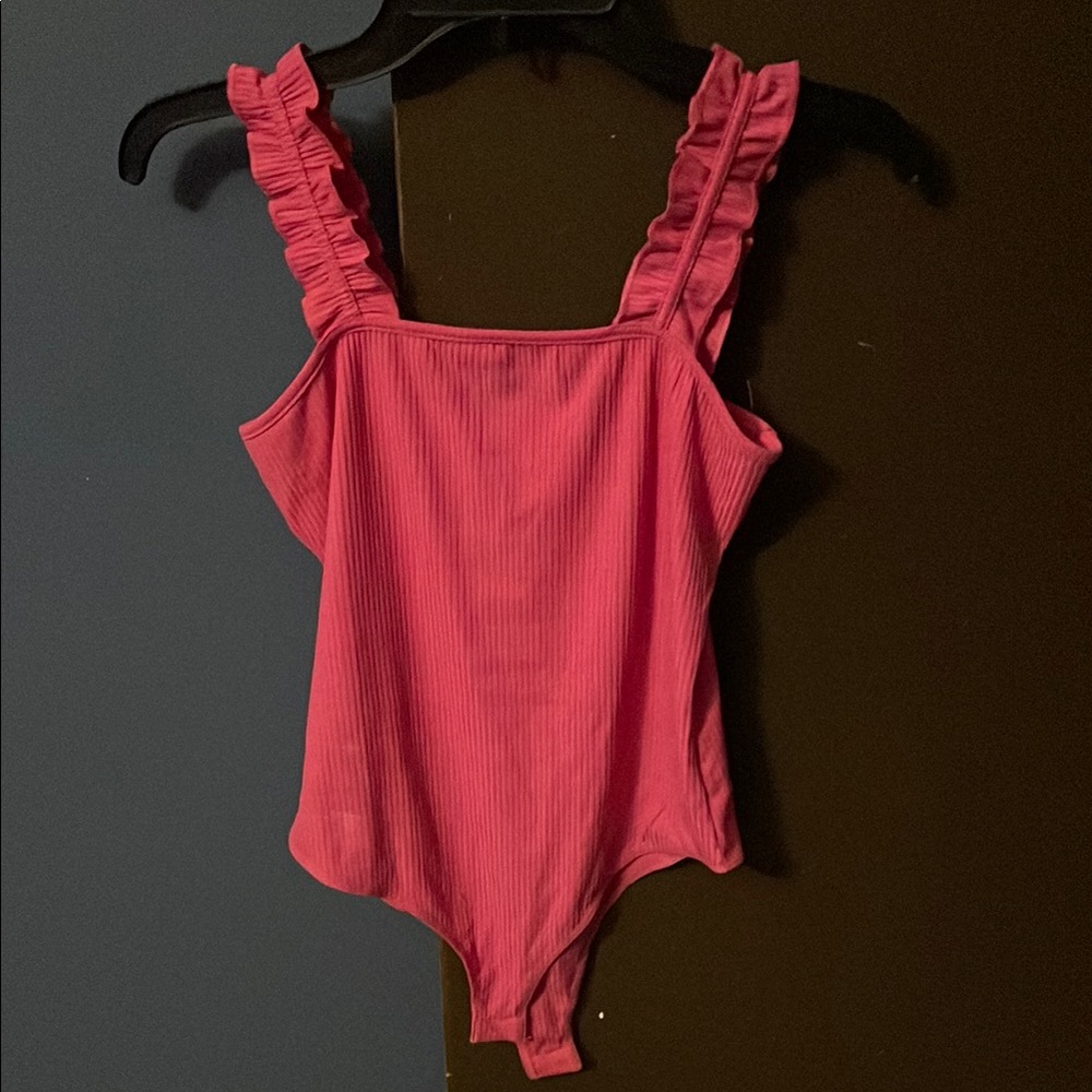 Ruffled Pink Bodysuit